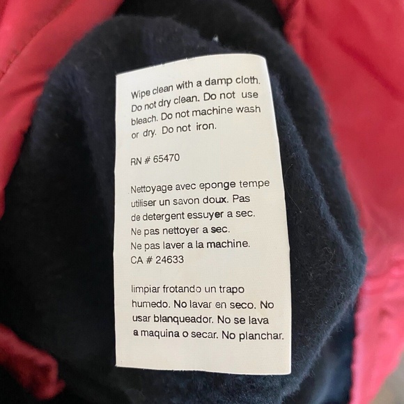 Vintage WIPPETTE Rainthings Red Vinyl Fleece Jacket Rain Coat Hoodie Womens Lrg - Picture 7 of 7